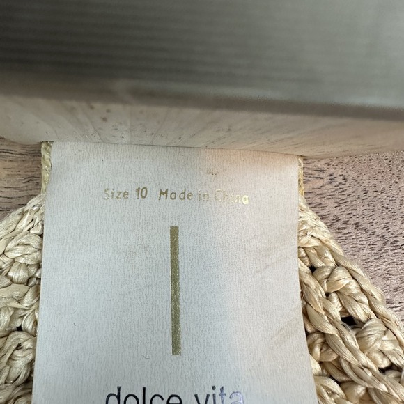 Womens Dolce Vita Zemmie Espadrille Knot Raffia Heel Slide Sandals Size 10 M EUC - Picture 8 of 8